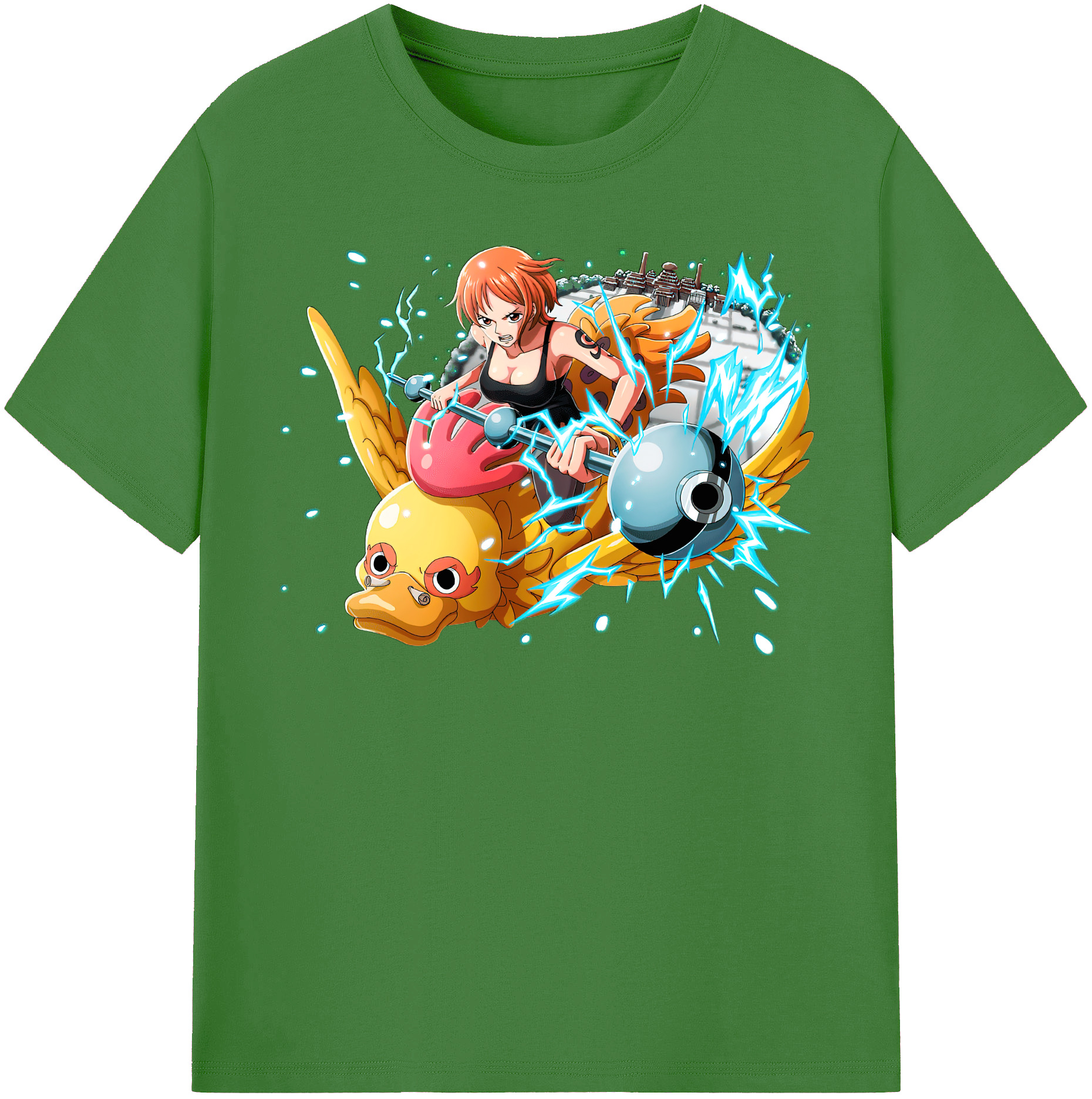 （画像用） ワンピース ナミ ONE PIECE Nami レディースカジュアルプリントTシャツ（綿100％）
